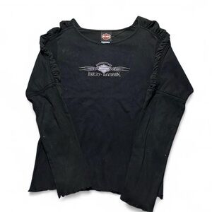 Harley-Davidson Black Long Sleeve Top